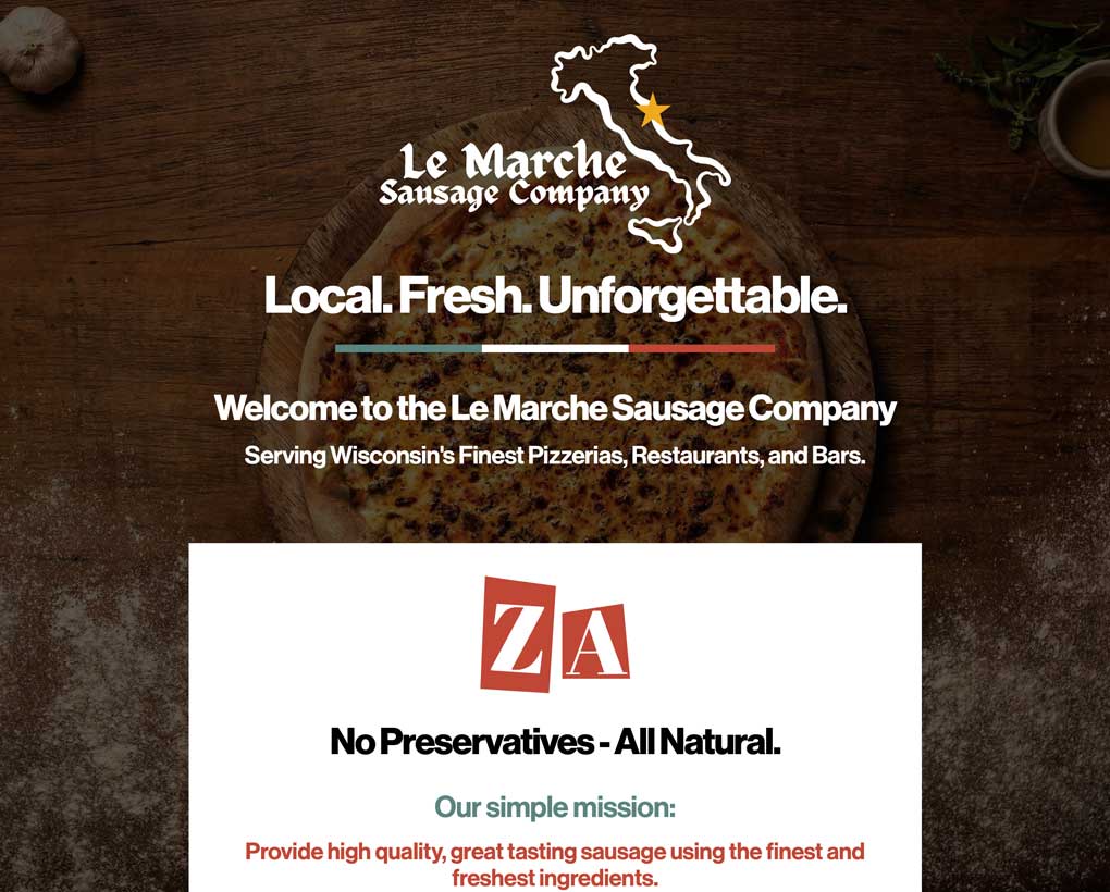 Le Marche Sausage Company Website