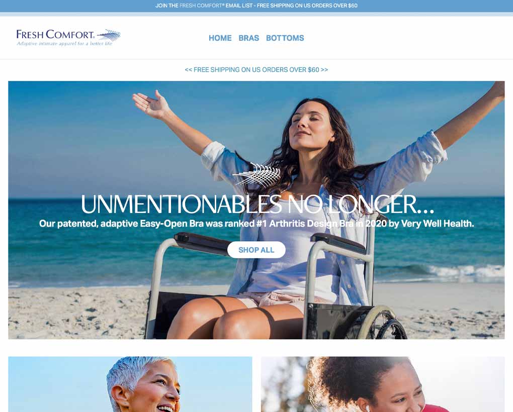 Fresh Comfort Inc Website