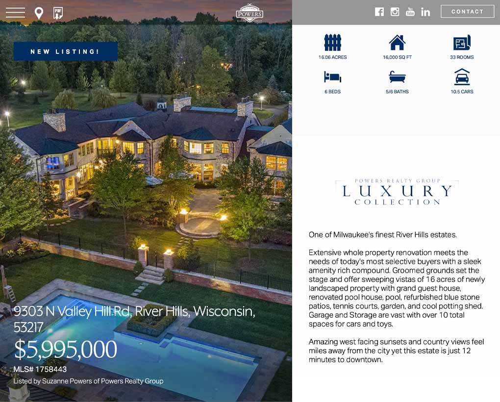 Powers Luxury Homes Website
